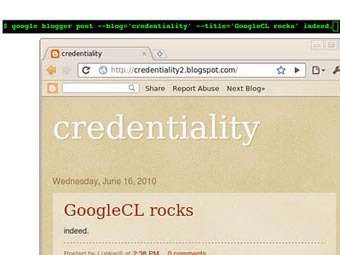 Google поместил свои сервисы в командную строку Google поместил свои сервисы в командную строку