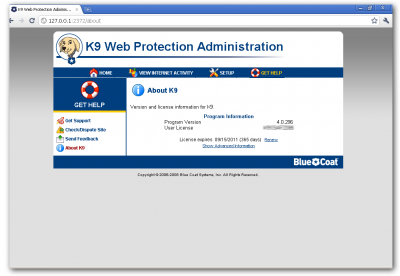 K9 Web Protection:   