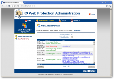 K9 Web Protection:   