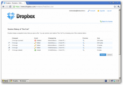 Dropbox:     