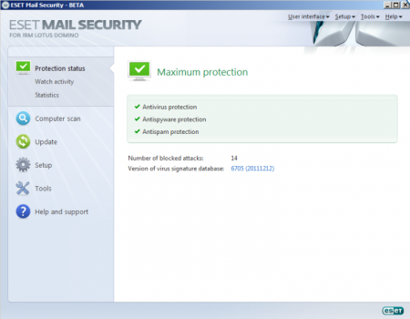 ESET Mail Security  Lotus Domino